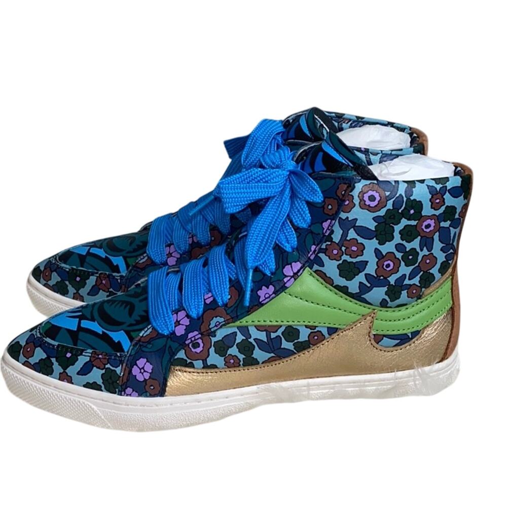 Coach C203 Floral High Top Sneakers New Size 6 - Picture 5 of 7